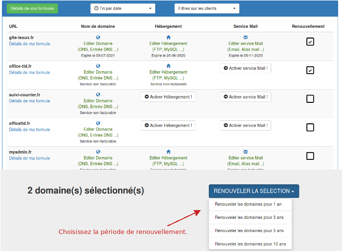 Lister vos factures