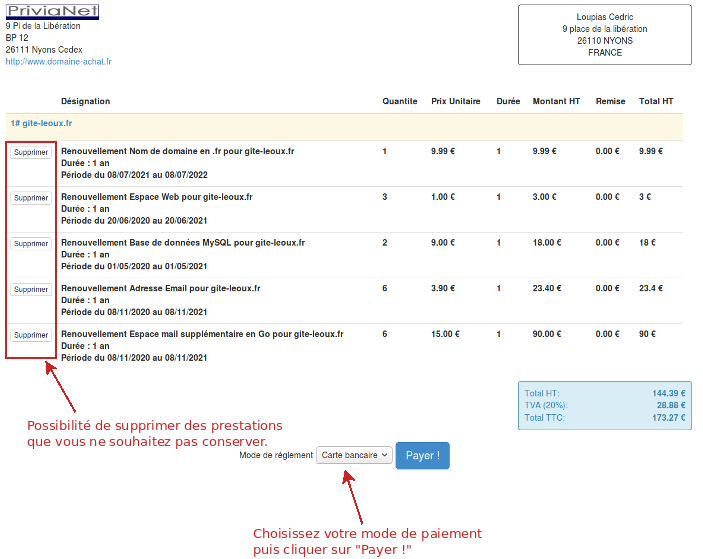 Lister vos factures