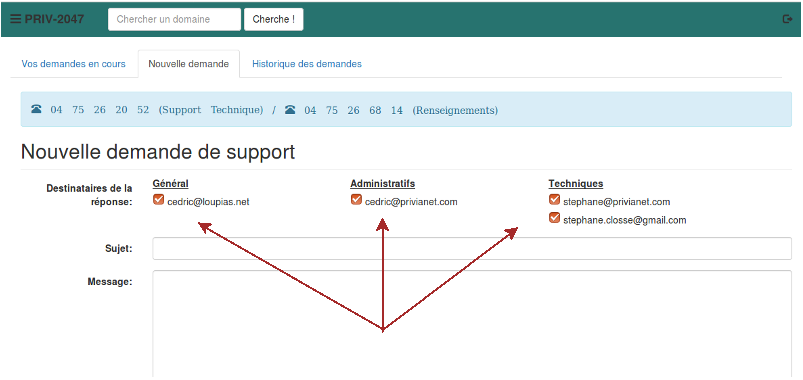 gestion systéme de ticket support