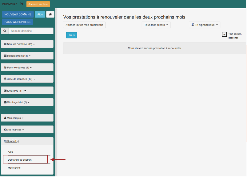 gestion systéme de ticket support