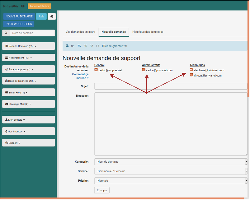 gestion systéme de ticket support