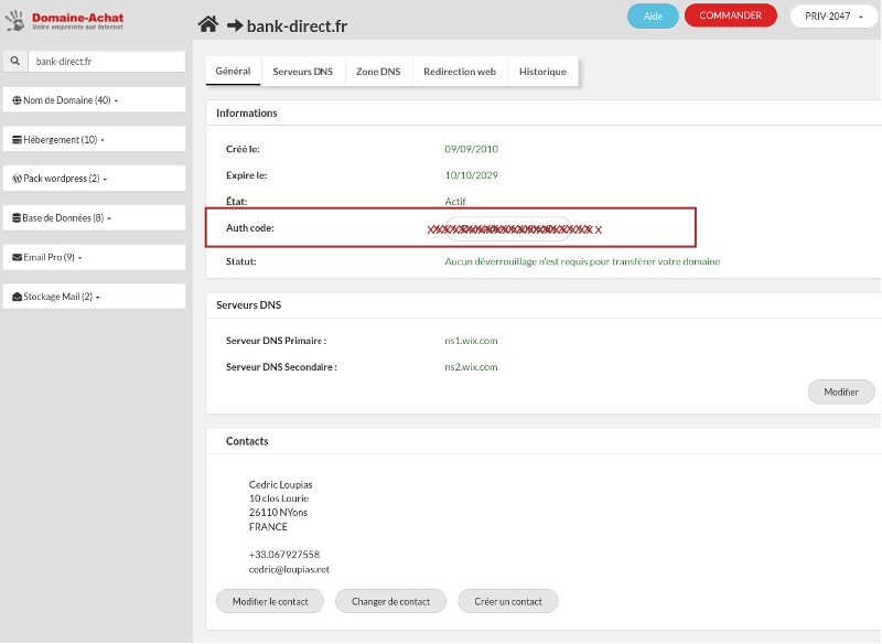Liste serveur dns